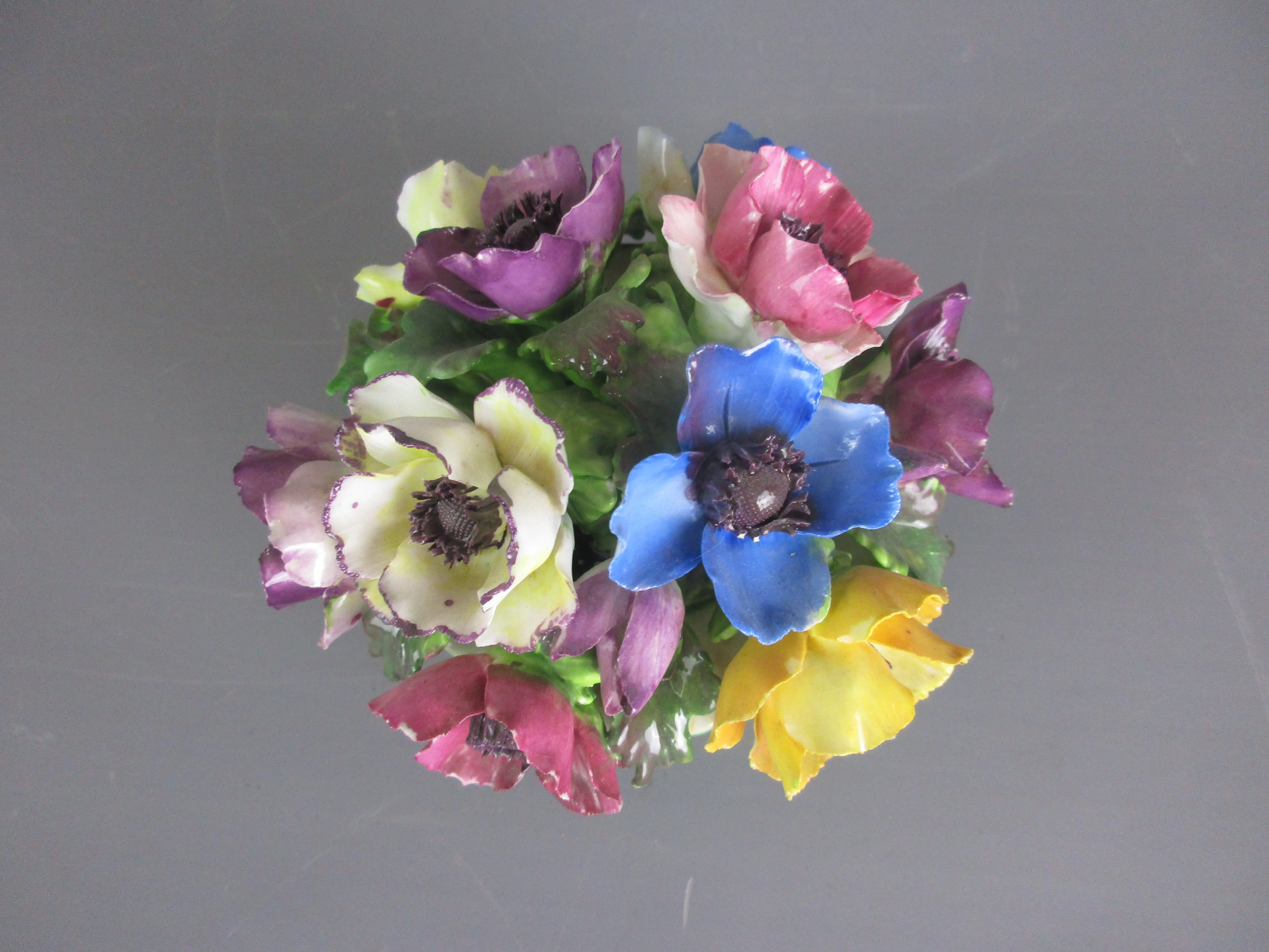 Crown Staffordshire China Anemones Bouquet Posy Ornament Vintage