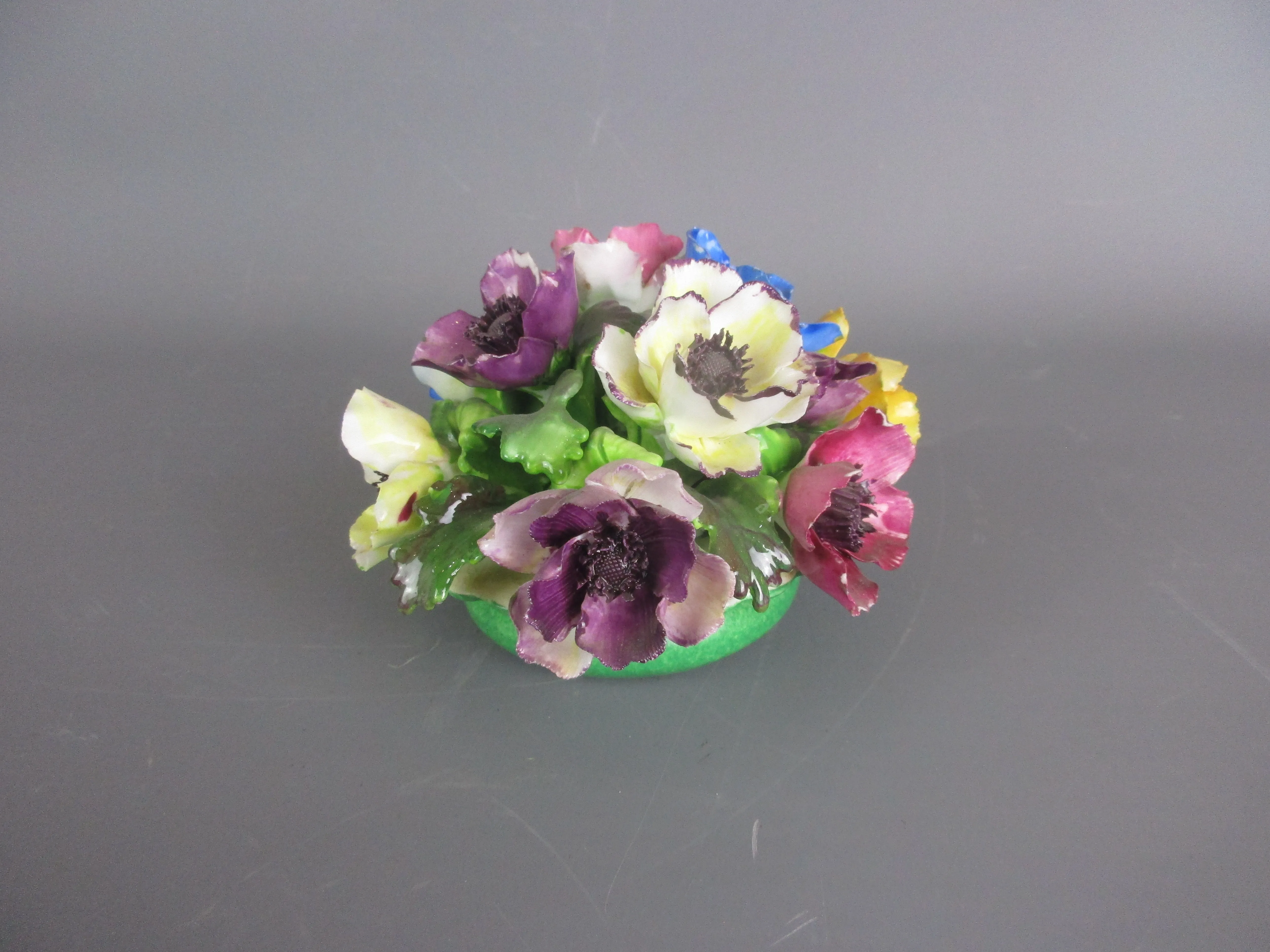 Crown Staffordshire China Anemones Bouquet Posy Ornament Vintage