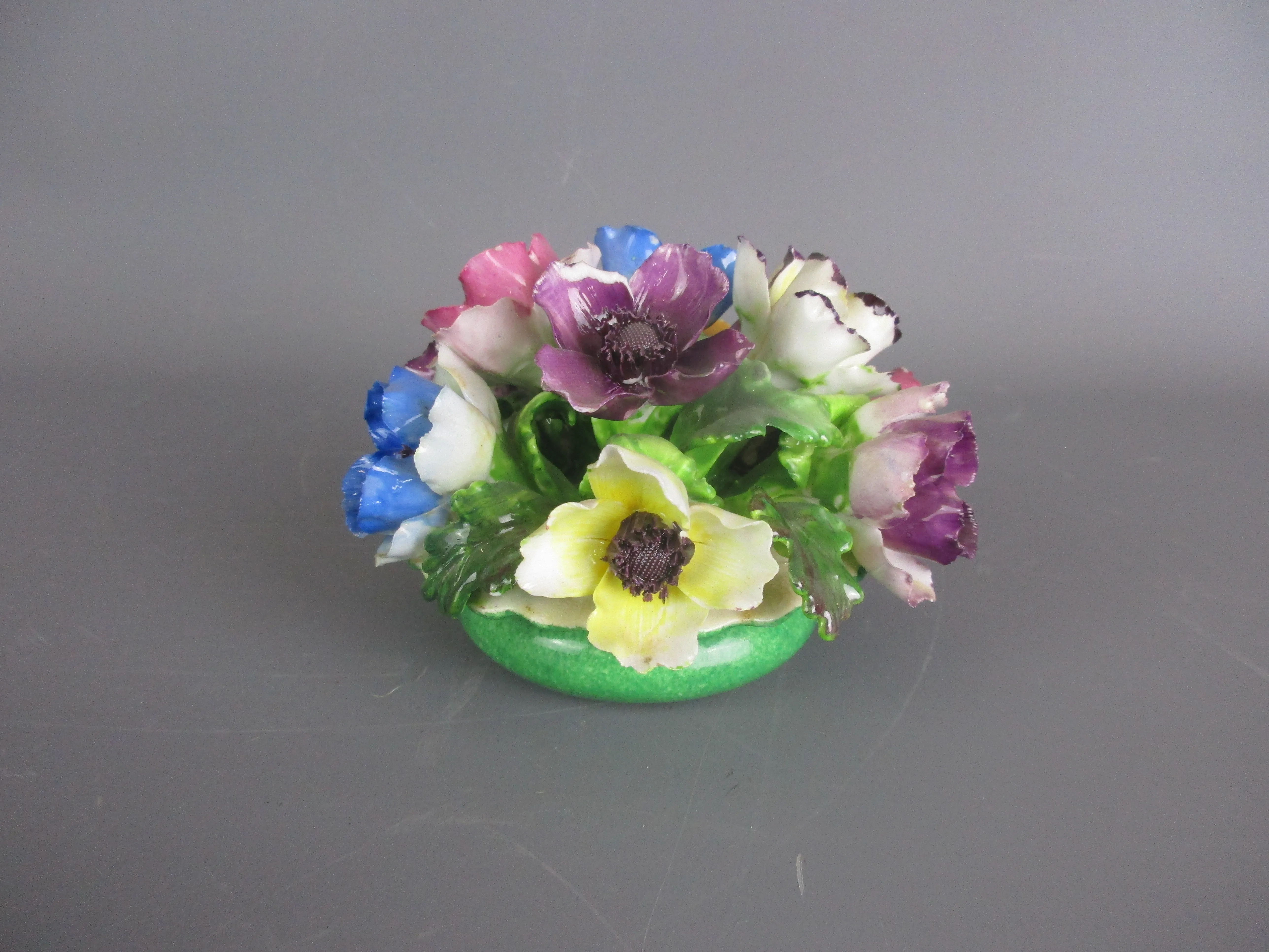 Crown Staffordshire China Anemones Bouquet Posy Ornament Vintage