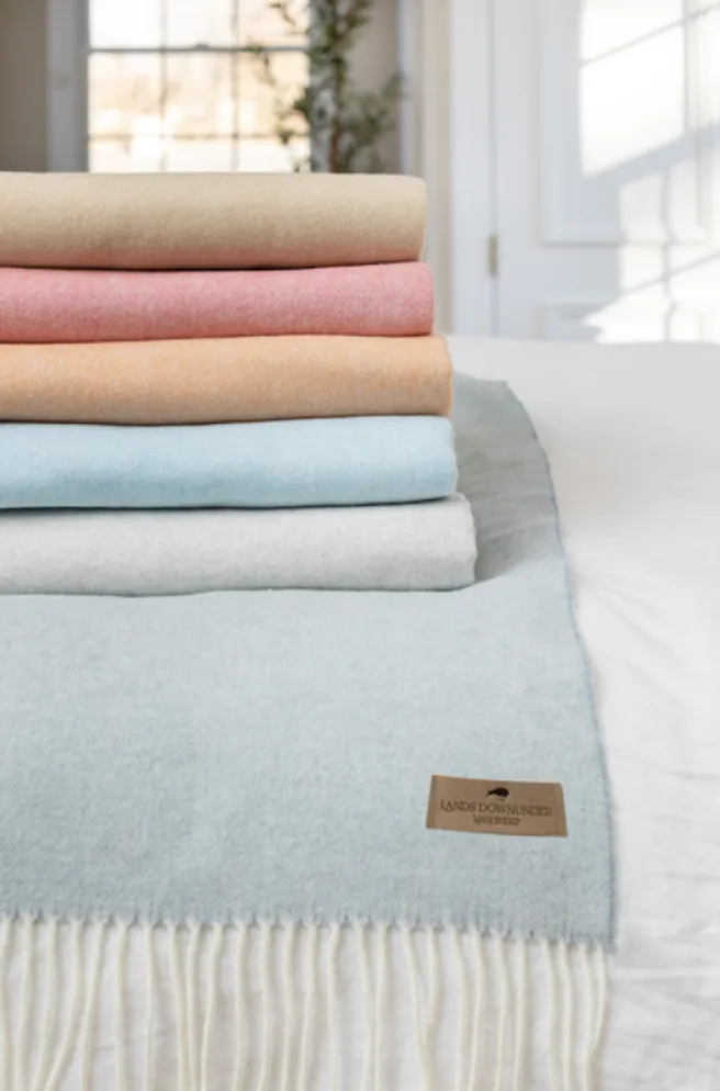 Crystal Italian Herringbone Throw Blanket