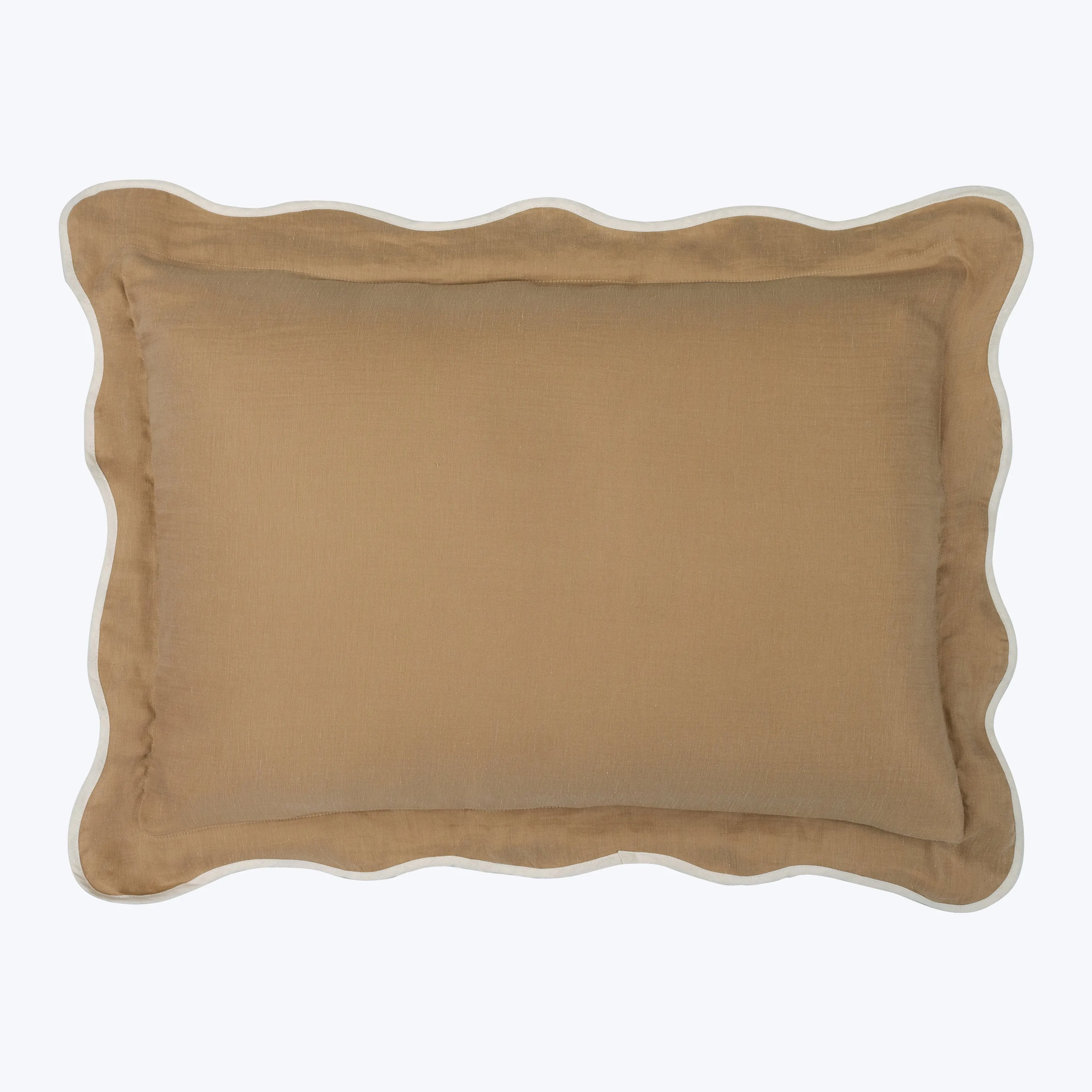 Cupro Linen Scallop Sham