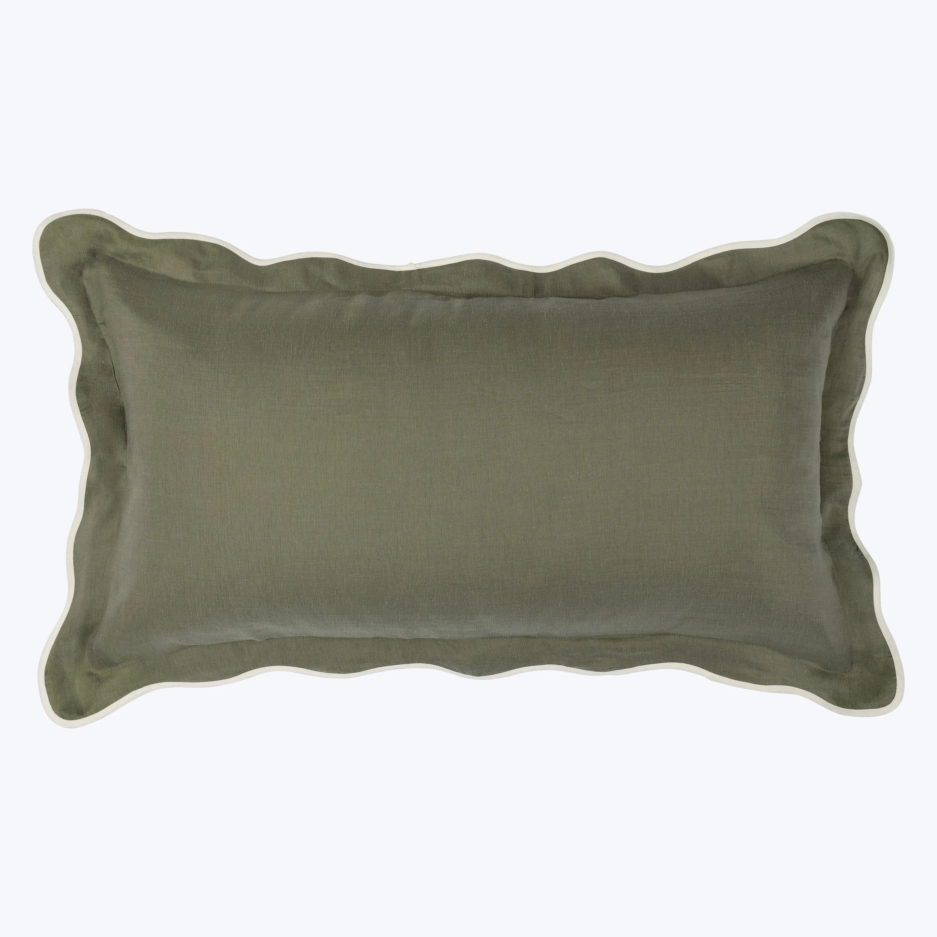 Cupro Linen Scallop Sham
