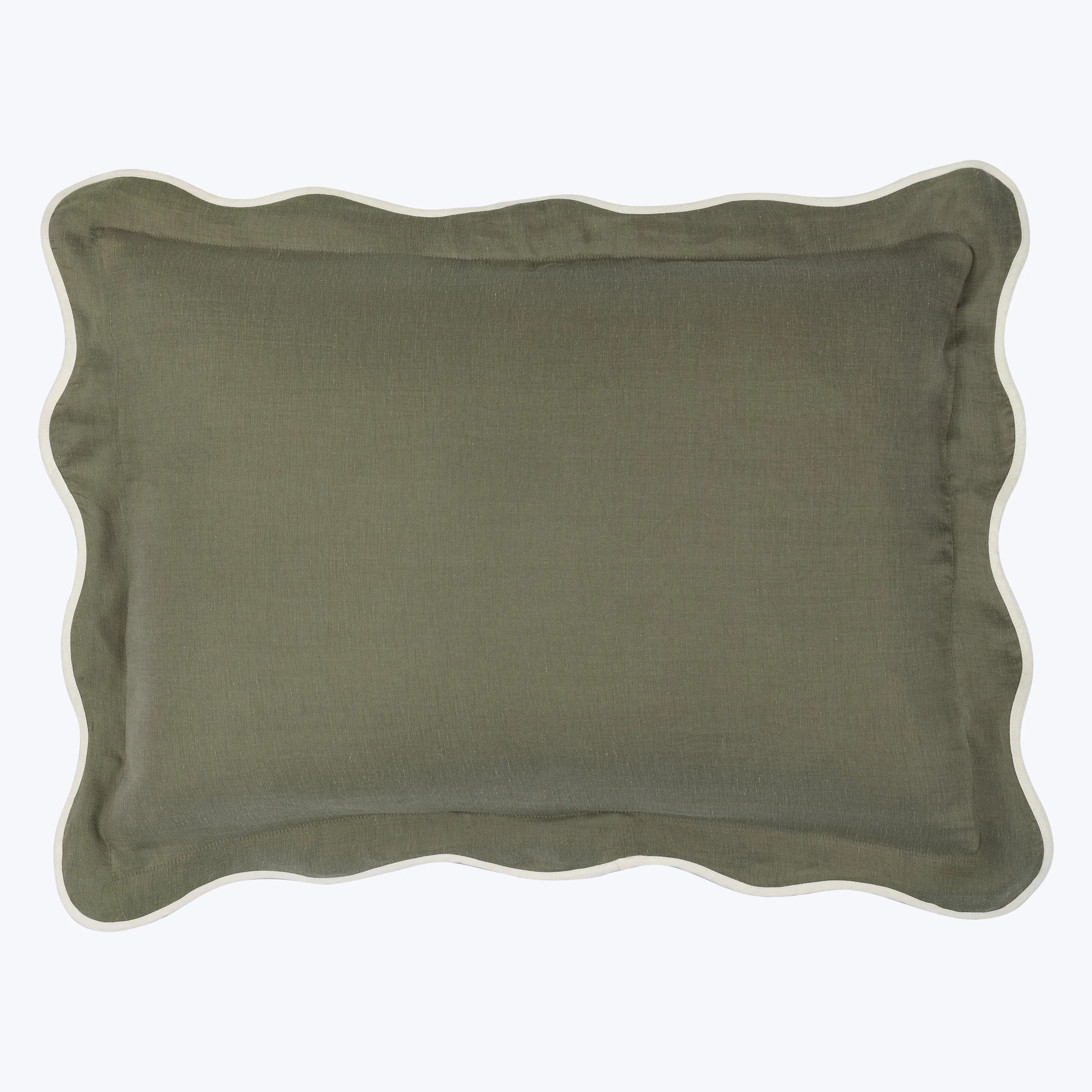 Cupro Linen Scallop Sham