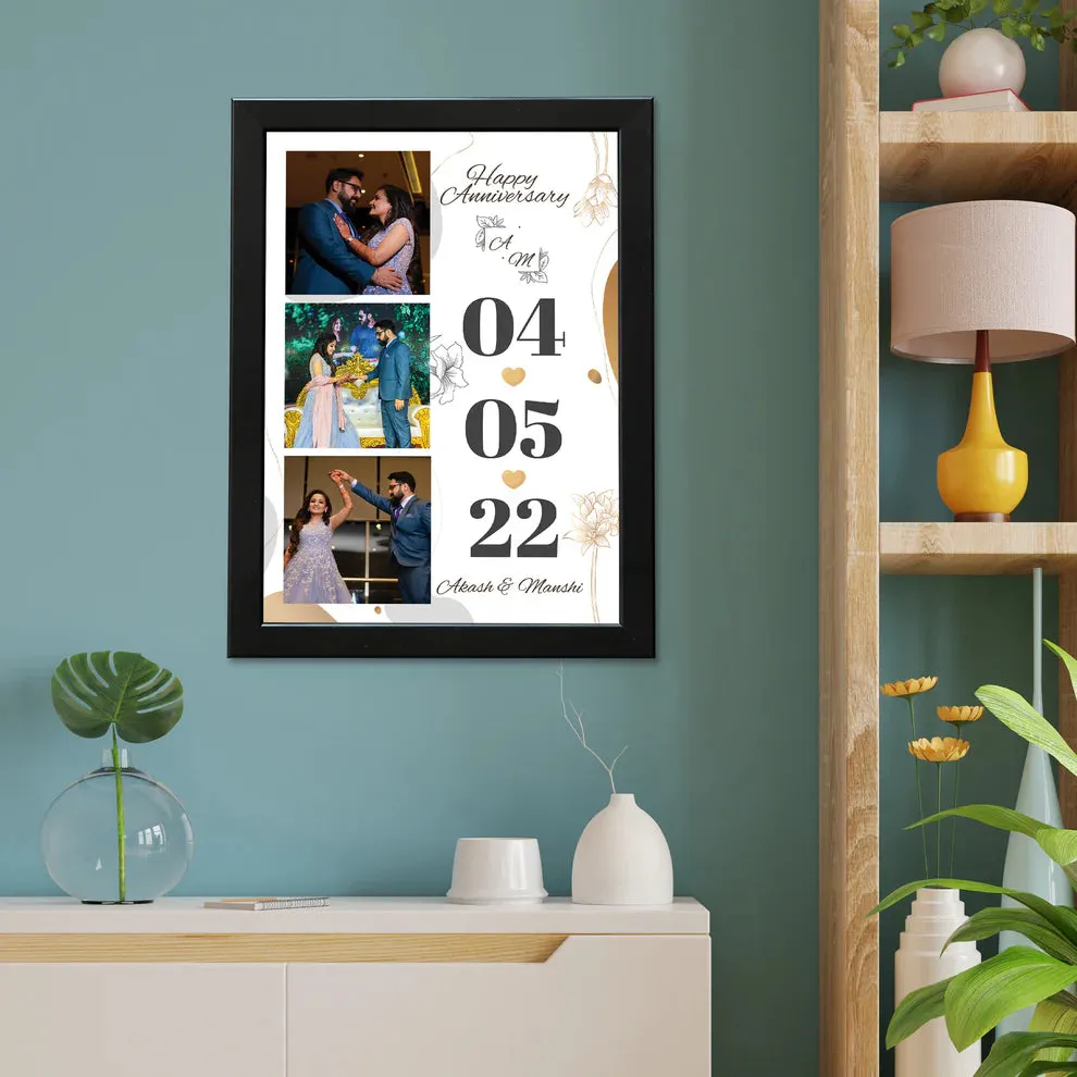 Customized Happy Anniversary Theme Photo Frame (10x14 inch)