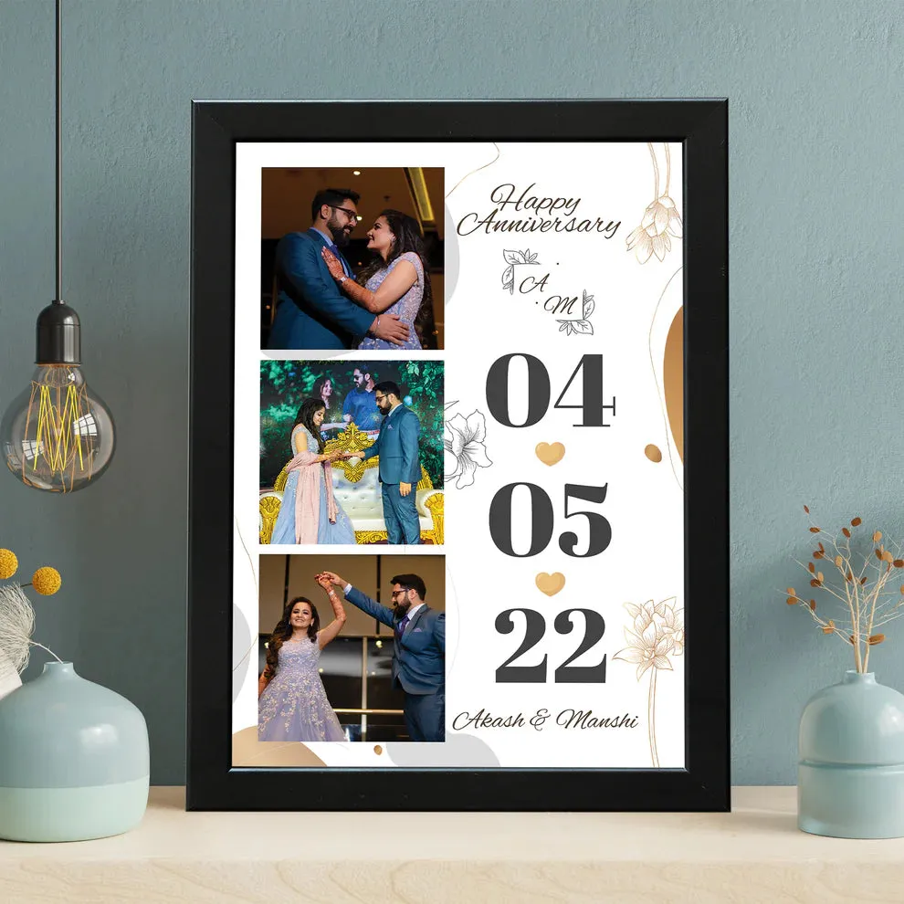 Customized Happy Anniversary Theme Photo Frame (10x14 inch)