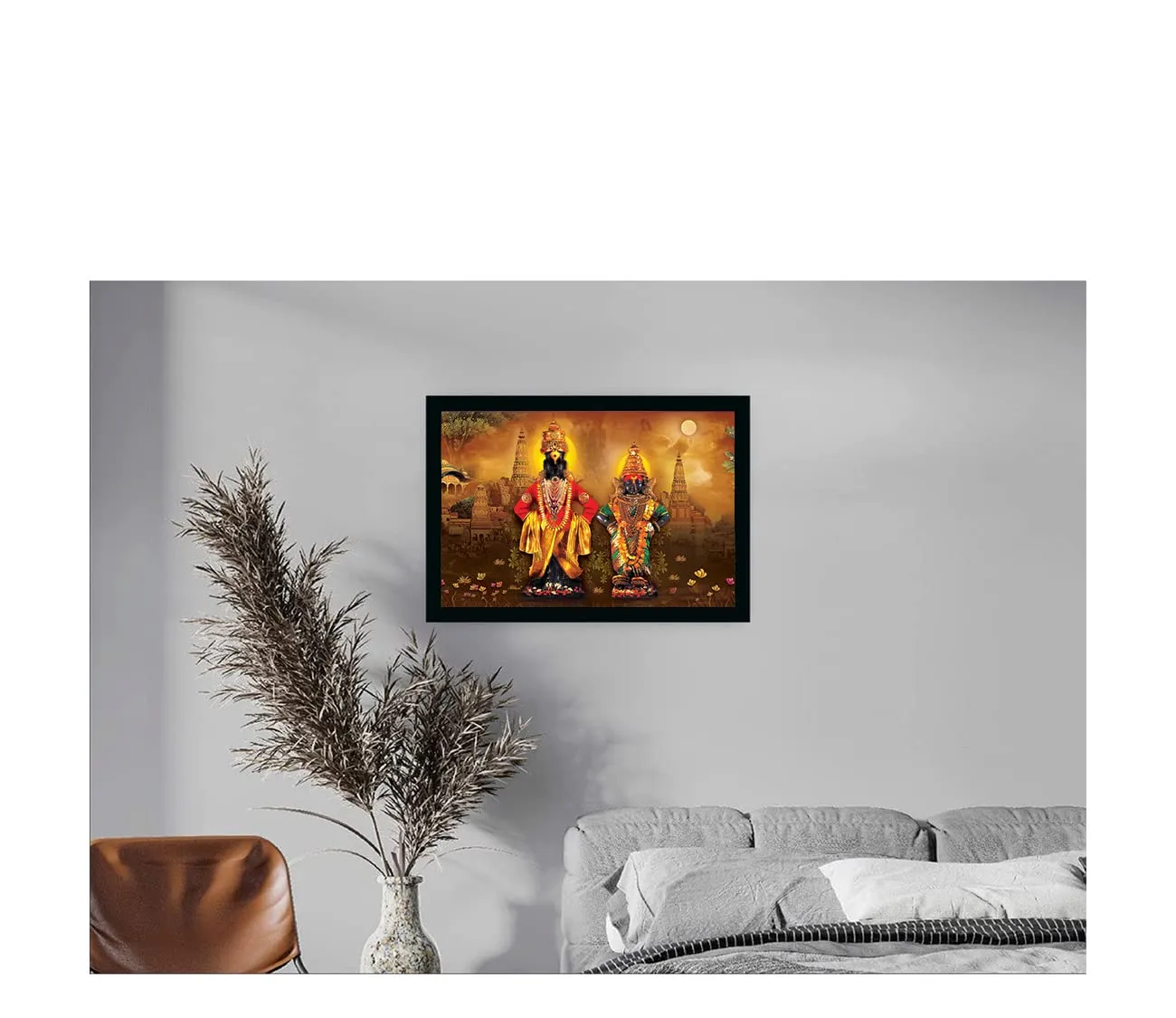 Dharvika Innovations ® Lord Vitthal Photo Frame Home Decorative Gift Item with Synthetic Frame (14×20 Inch) - 2233