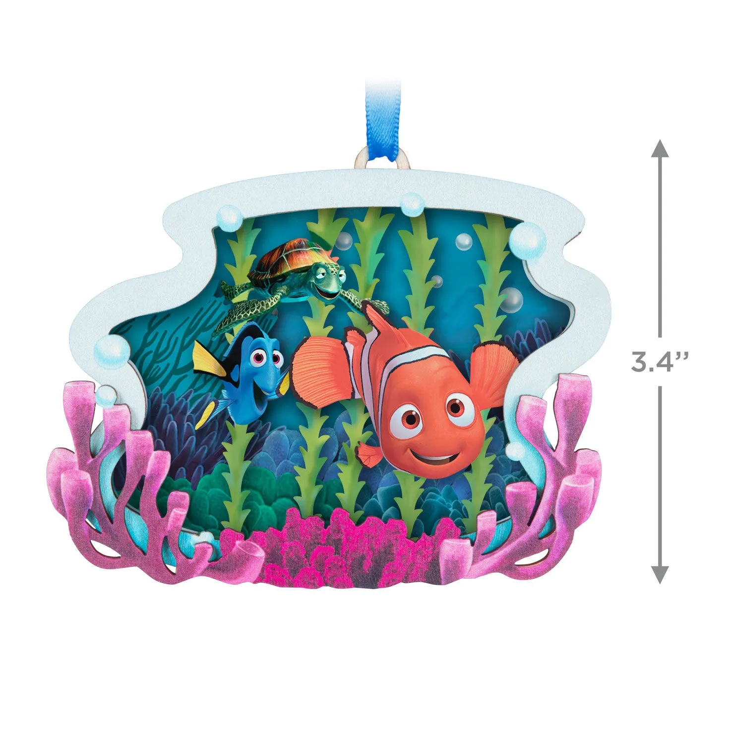 Disney and Pixar Finding Nemo, Totally Unforgettable Friends Papercraft — 2024 Hallmark Keepsake Christmas Ornament