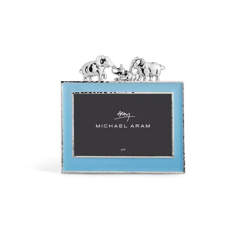 Elephant Frame Blue Enamel 4x6