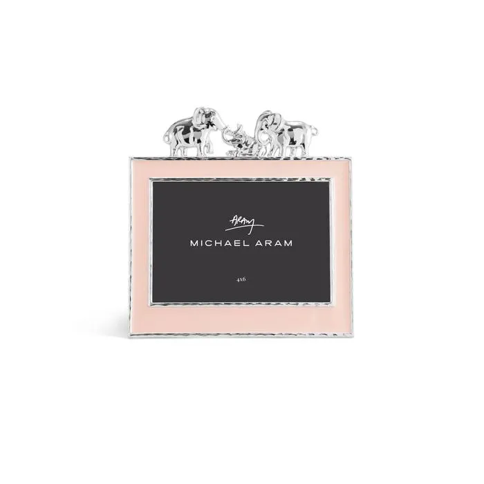 Elephant Frame Pink Enamel 4 x 6