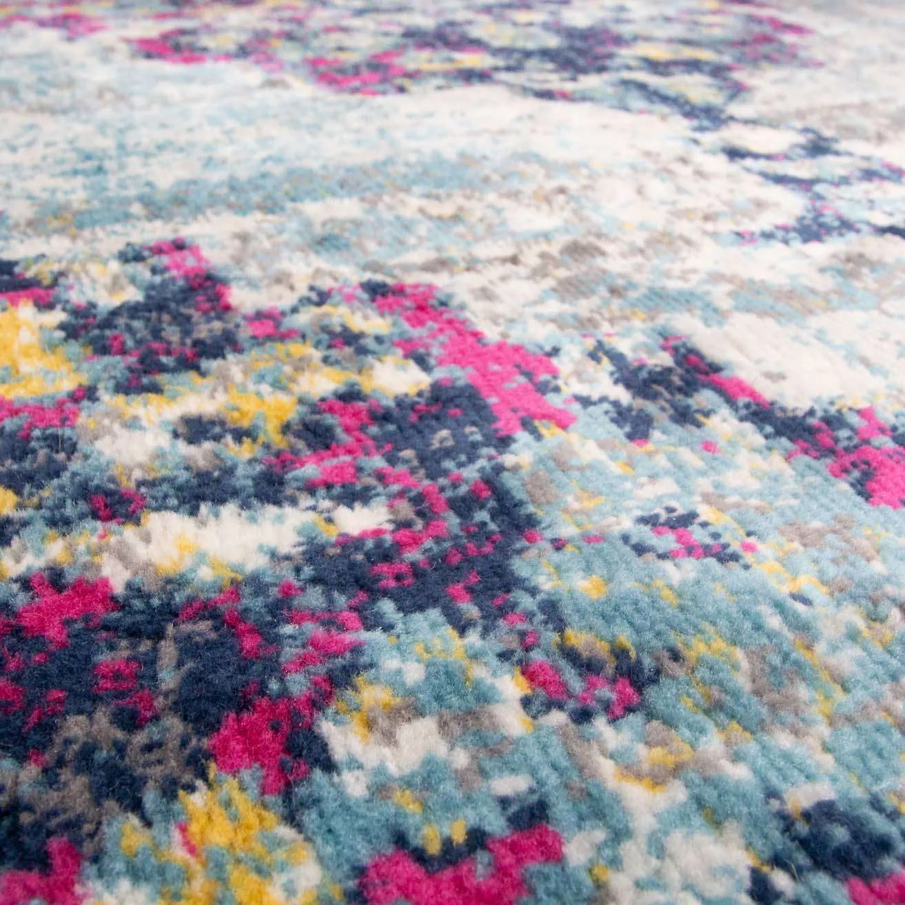 Faded Distressed Colourful Oriental Pattern Rug - Demelza
