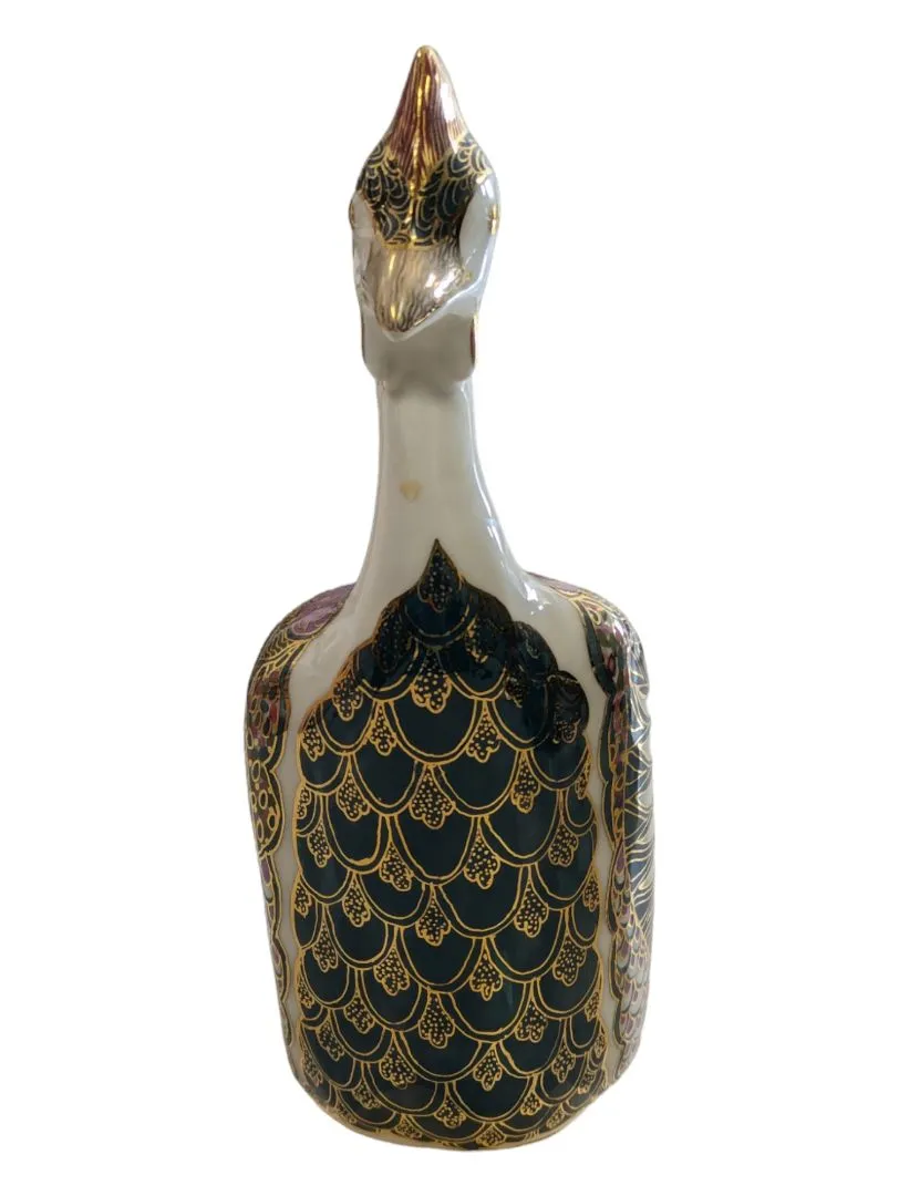 Fine Bone China Bird Paperweight w/Gold