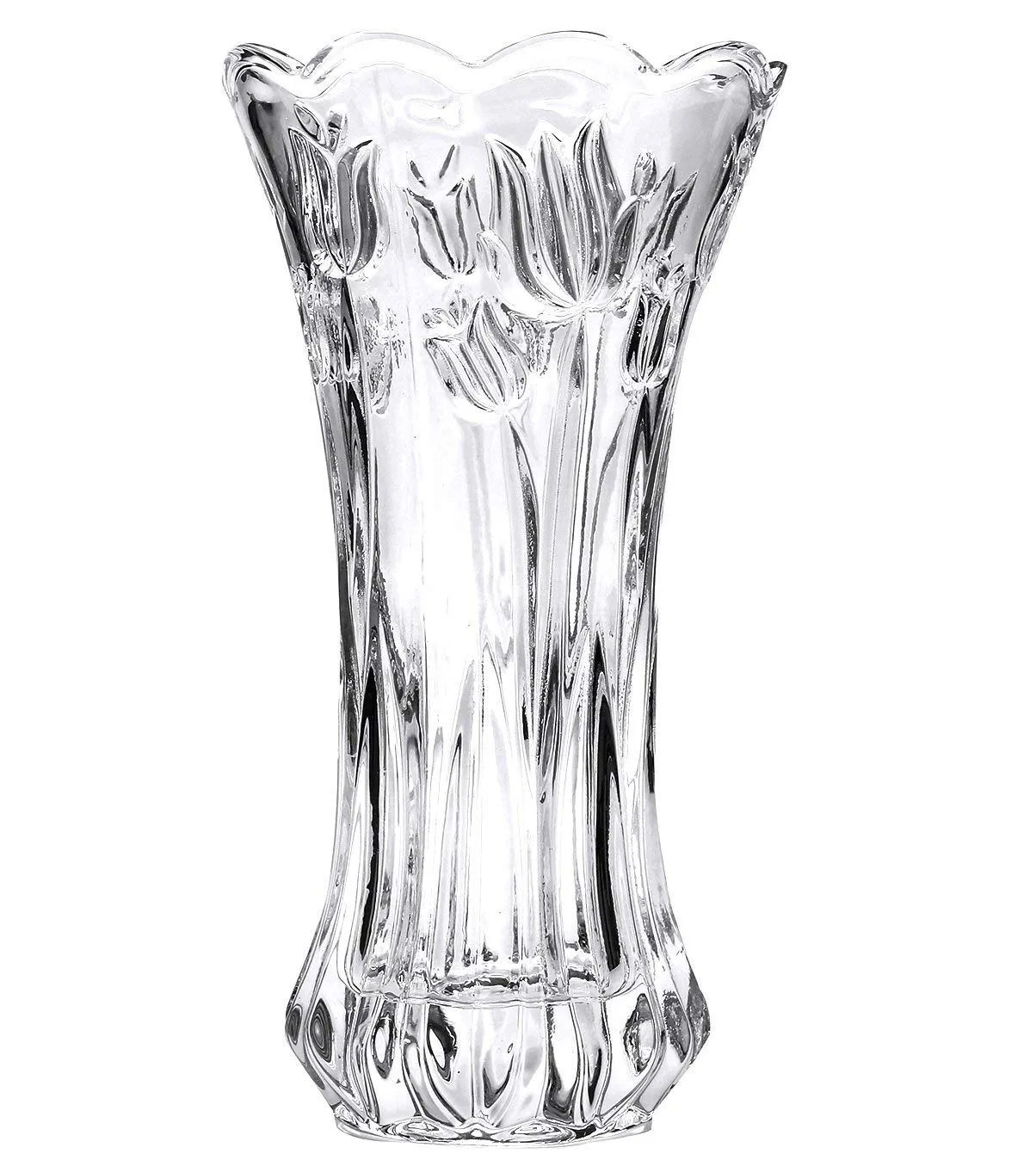 FOMQUAZLI Glass Vase for Flowers and Plants Flared Decorative Vase Wedding Vase for Home, Wedding, Living Room, Office Long Flower Vases for Home Decor