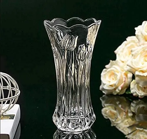 FOMQUAZLI Glass Vase for Flowers and Plants Flared Decorative Vase Wedding Vase for Home, Wedding, Living Room, Office Long Flower Vases for Home Decor