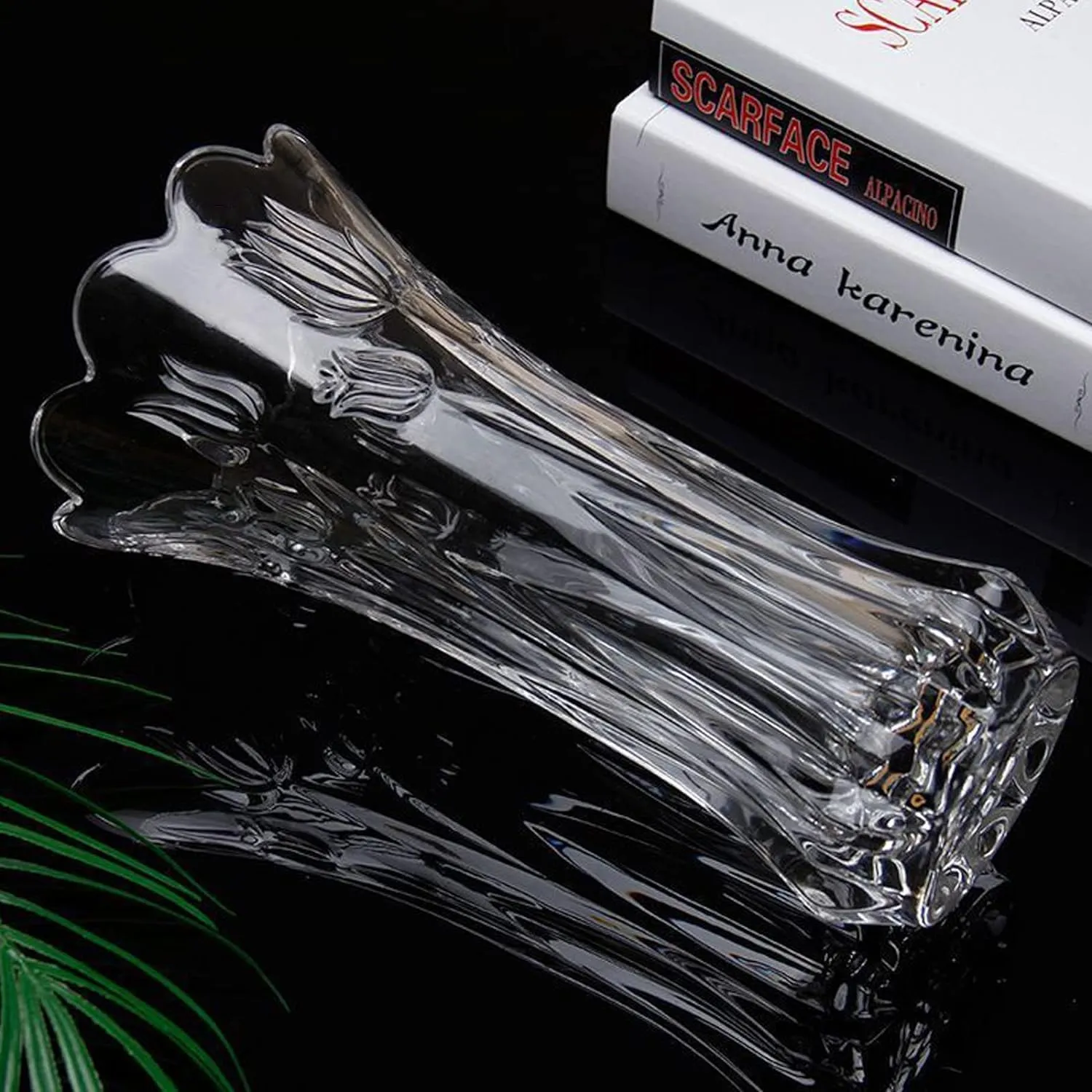 FOMQUAZLI Glass Vase for Flowers and Plants Flared Decorative Vase Wedding Vase for Home, Wedding, Living Room, Office Long Flower Vases for Home Decor