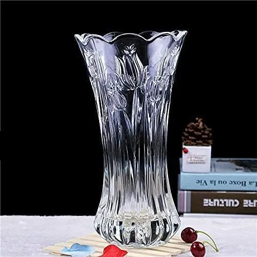 FOMQUAZLI Glass Vase for Flowers and Plants Flared Decorative Vase Wedding Vase for Home, Wedding, Living Room, Office Long Flower Vases for Home Decor