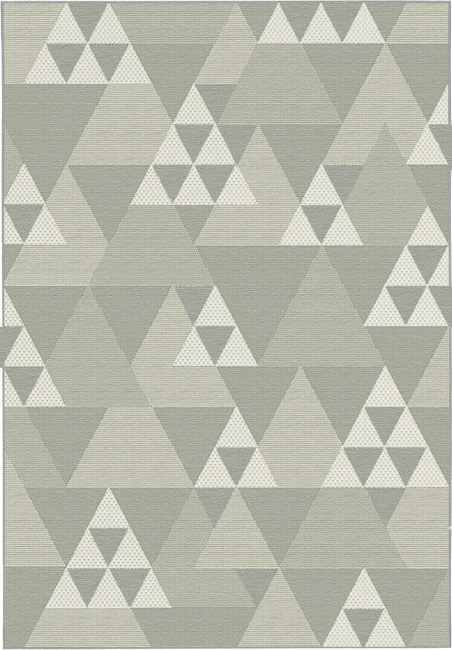 Geometric Triangle Pattern Area Rug (Grey/Cream, 120x170cm)