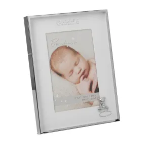 Godchild' Bambino Silver Effect Frame with Teddy 4" x 6"
