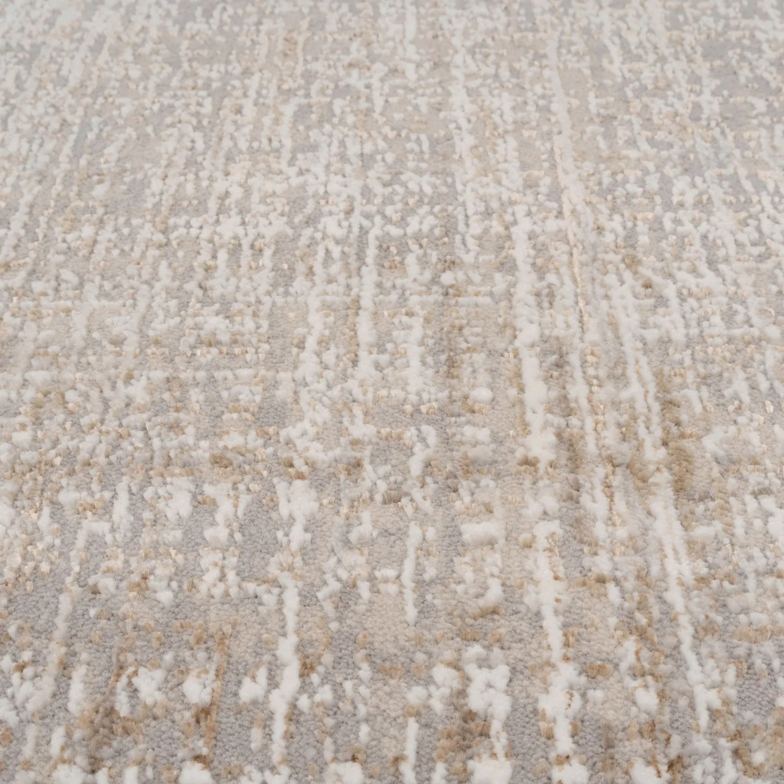 Golden Abstract Living Room Rug - Esme