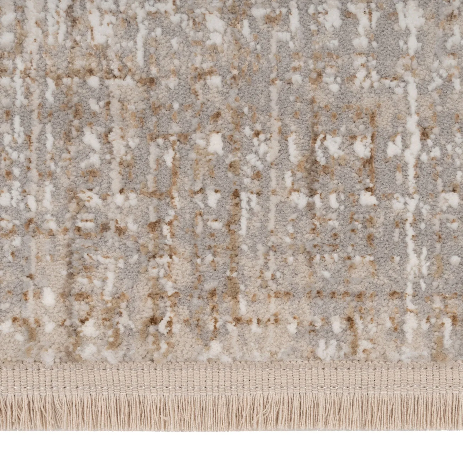 Golden Abstract Living Room Rug - Esme