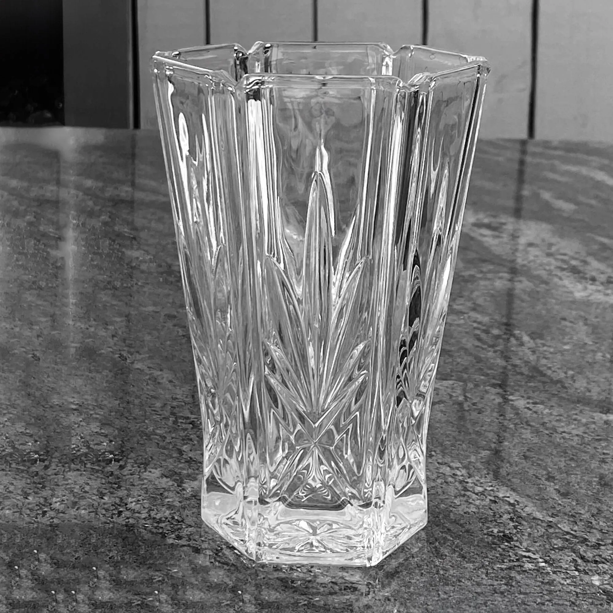 Gorham Crystal Vase 6-sided - 6.25" x 4.0" Vintage