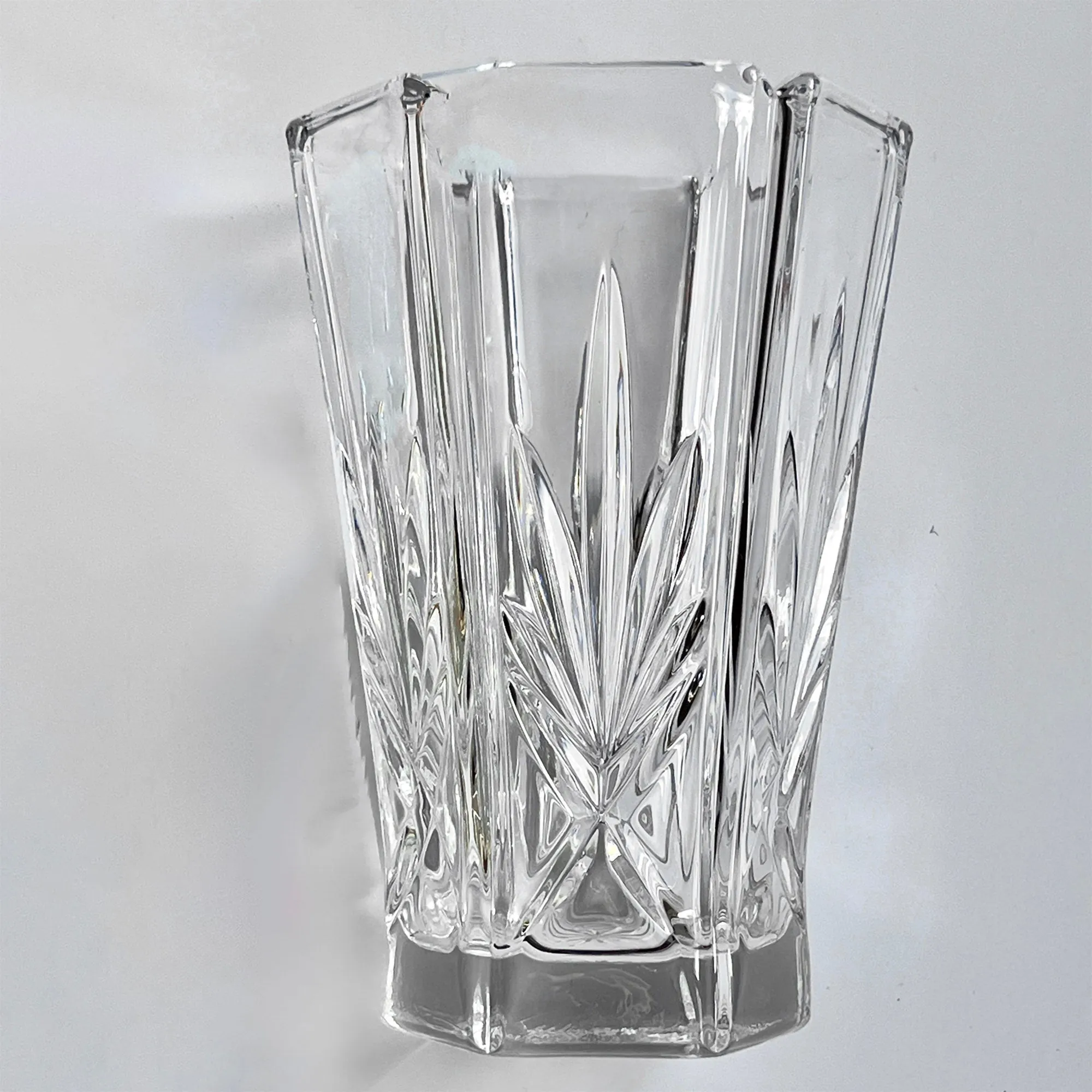 Gorham Crystal Vase 6-sided - 6.25" x 4.0" Vintage