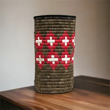 Gray & Red Vase / Planter
