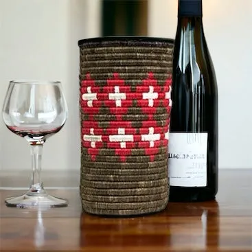 Gray & Red Vase / Planter