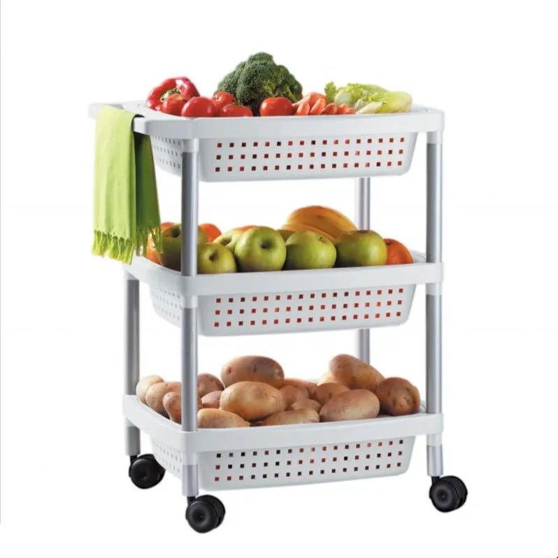 Heavy Duty Vegetables Trolley White