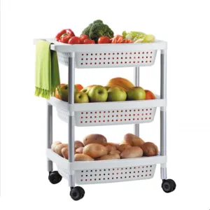 Heavy Duty Vegetables Trolley White