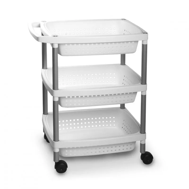 Heavy Duty Vegetables Trolley White