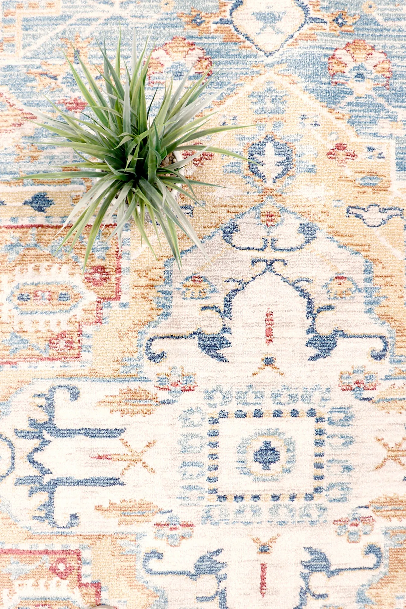 Heritage Design Power Loom L. Blue Area Rug- 3' 0" X  5' 0"