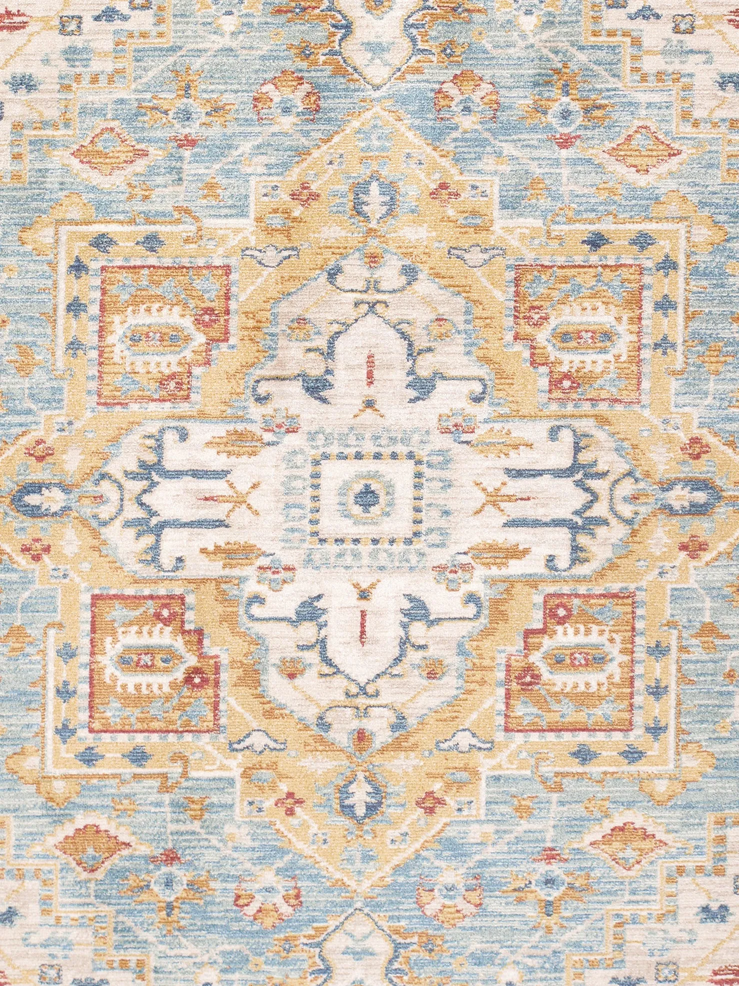Heritage Design Power Loom L. Blue Area Rug- 3' 0" X  5' 0"