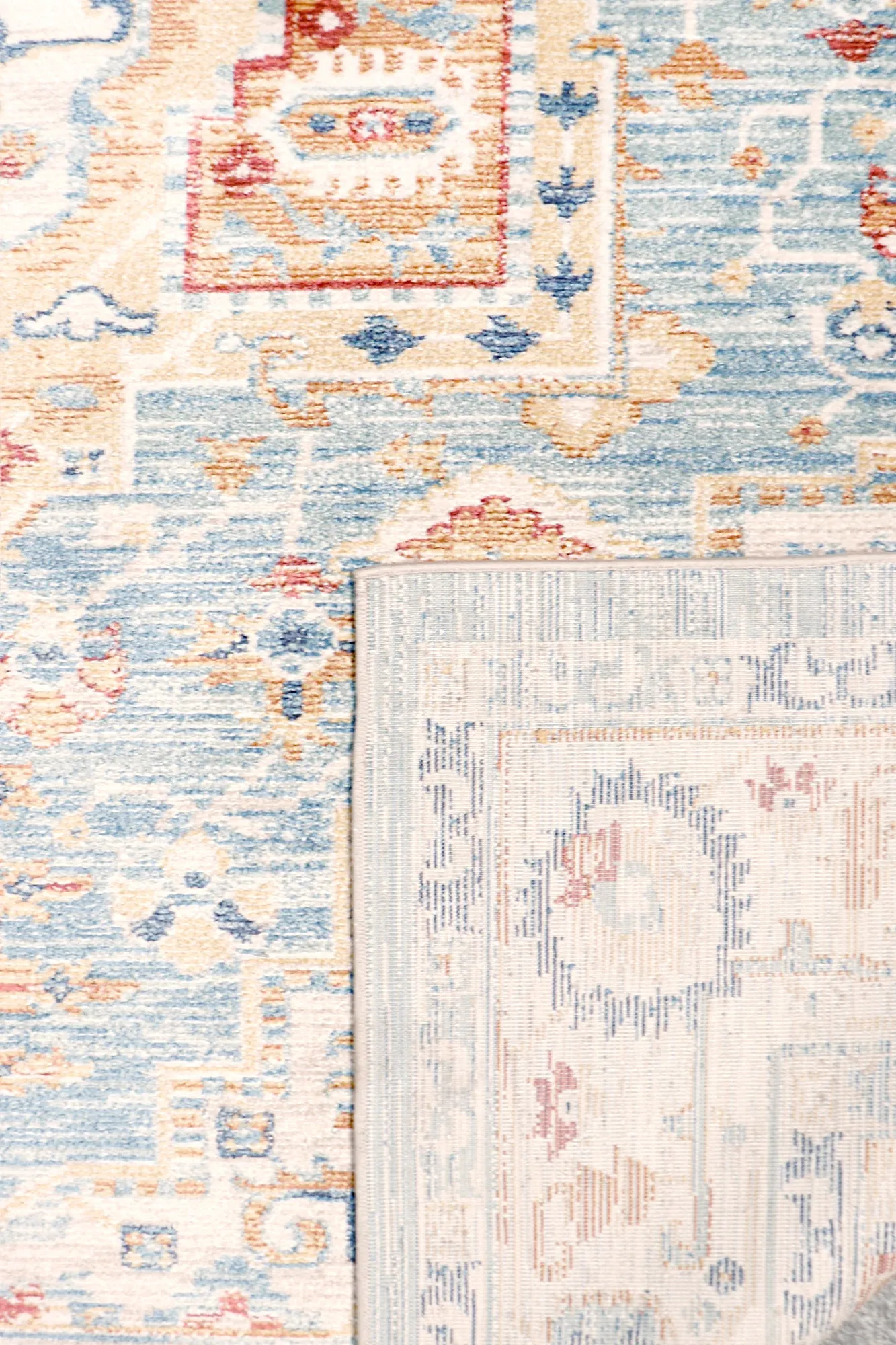 Heritage Design Power Loom L. Blue Area Rug- 3' 0" X  5' 0"