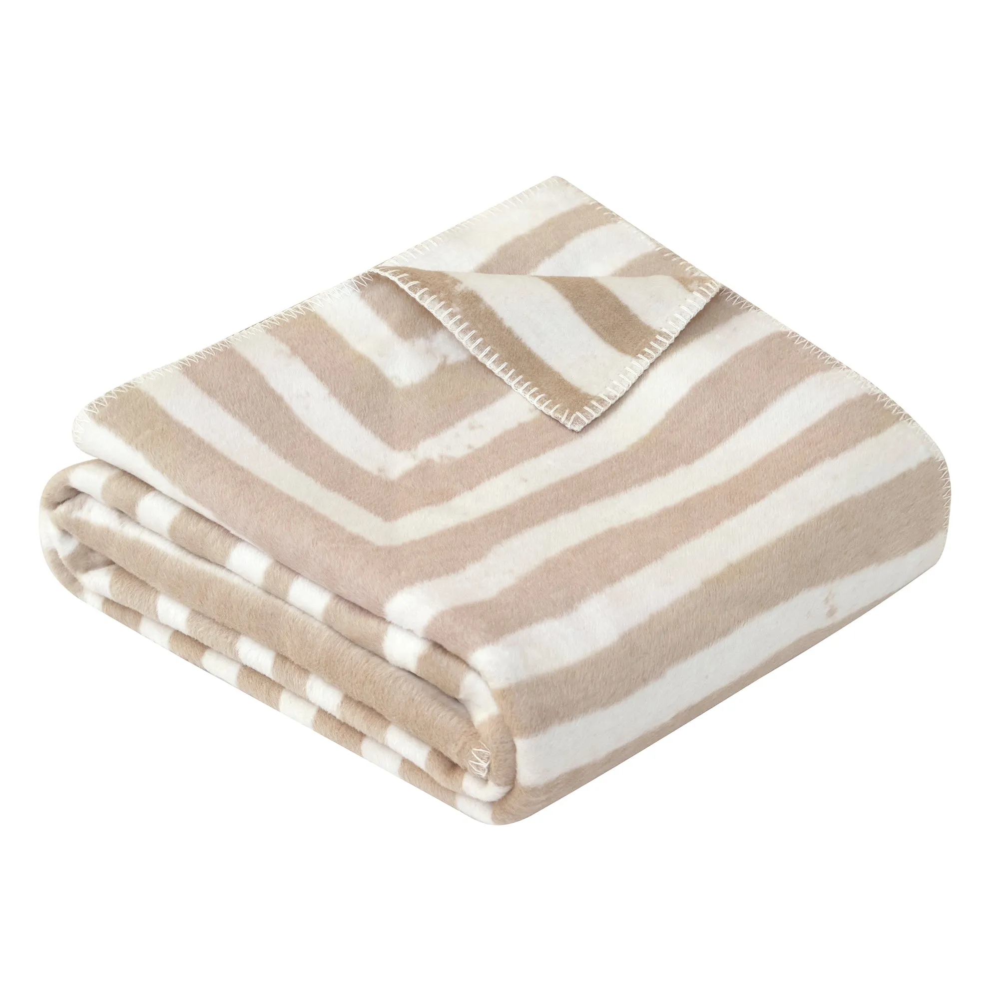Ibena Koloa Luxury Blanket - Beige/Ivory