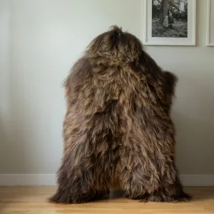 Icelandic sheepskin rug XL -  brown 50