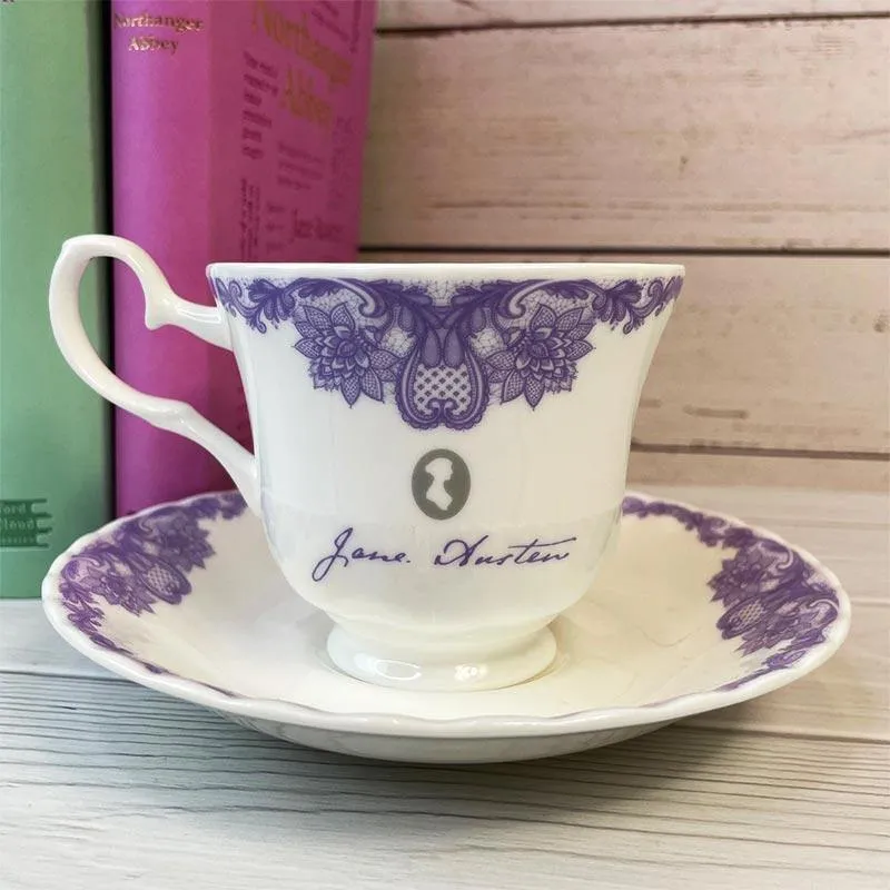 Jane Austen Mansfield Park Bone China Teacup And Saucer