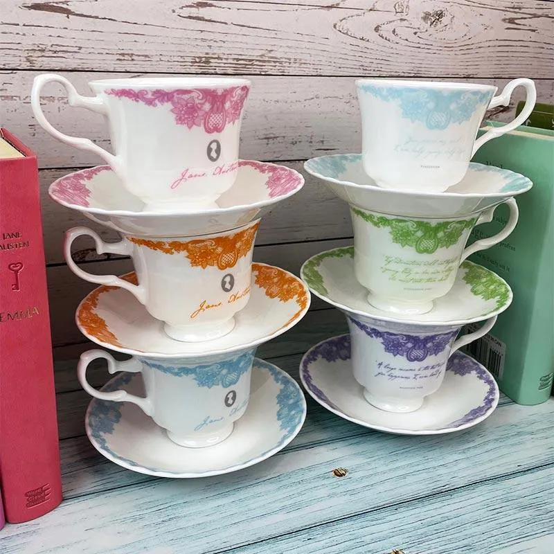 Jane Austen Mansfield Park Bone China Teacup And Saucer