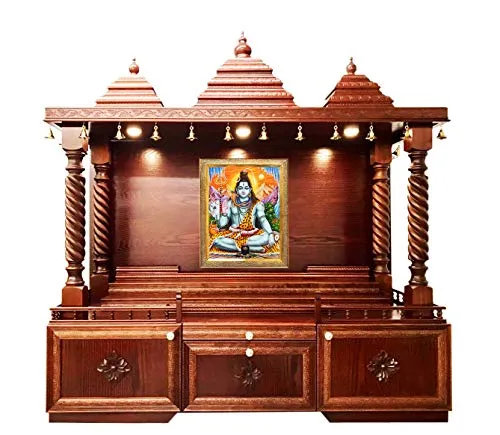 Khanna Golden Frame with Unbreakable Acrylic Glass Koshtak Shiva/Shiv/shankar/bholenath Photo Frame for Wall Hanging, Home Decor