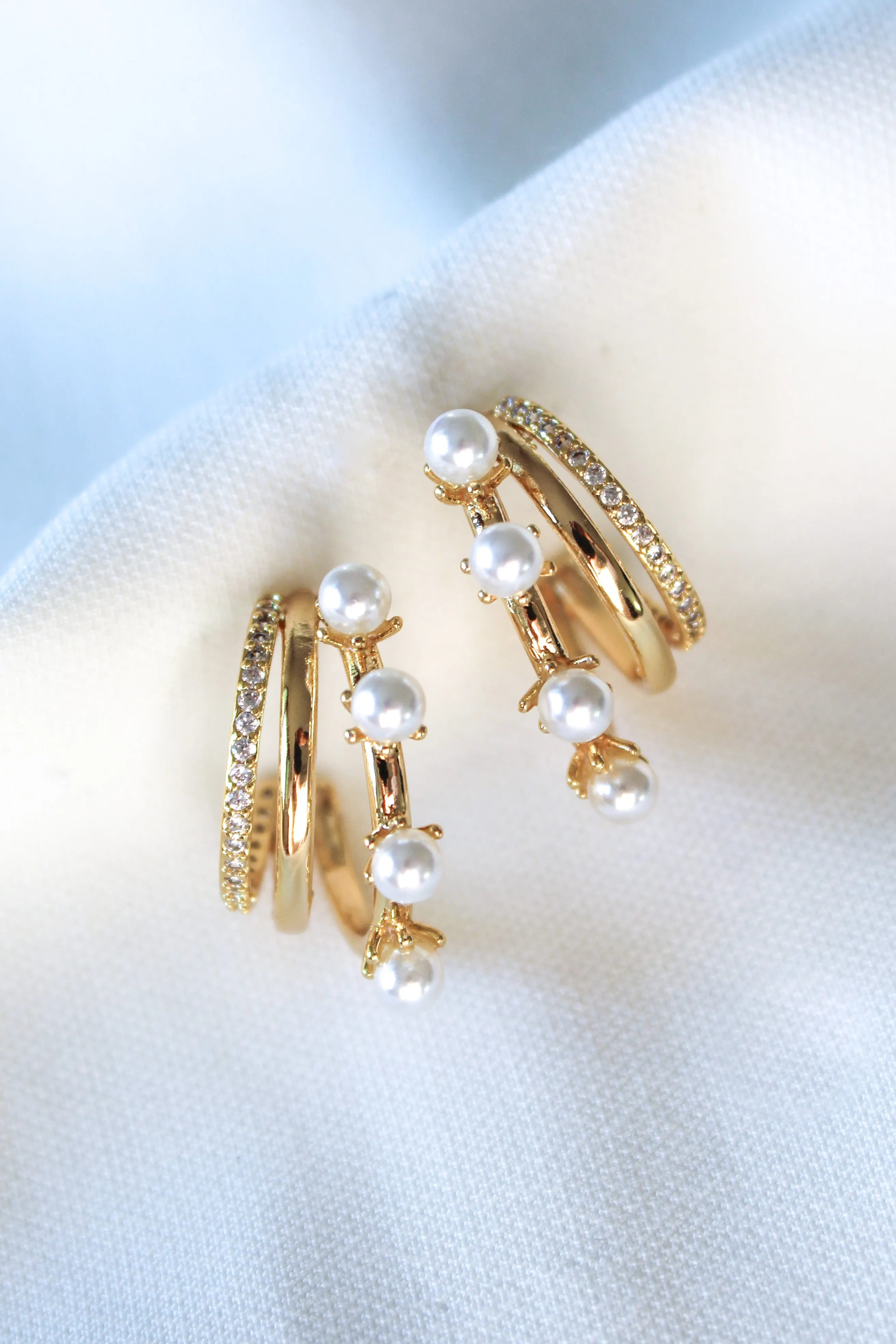 Kinsey Designs Hattie Pearl 16k Gold Plated Brass Cubic Zirconia