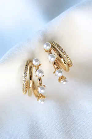 Kinsey Designs Hattie Pearl 16k Gold Plated Brass Cubic Zirconia