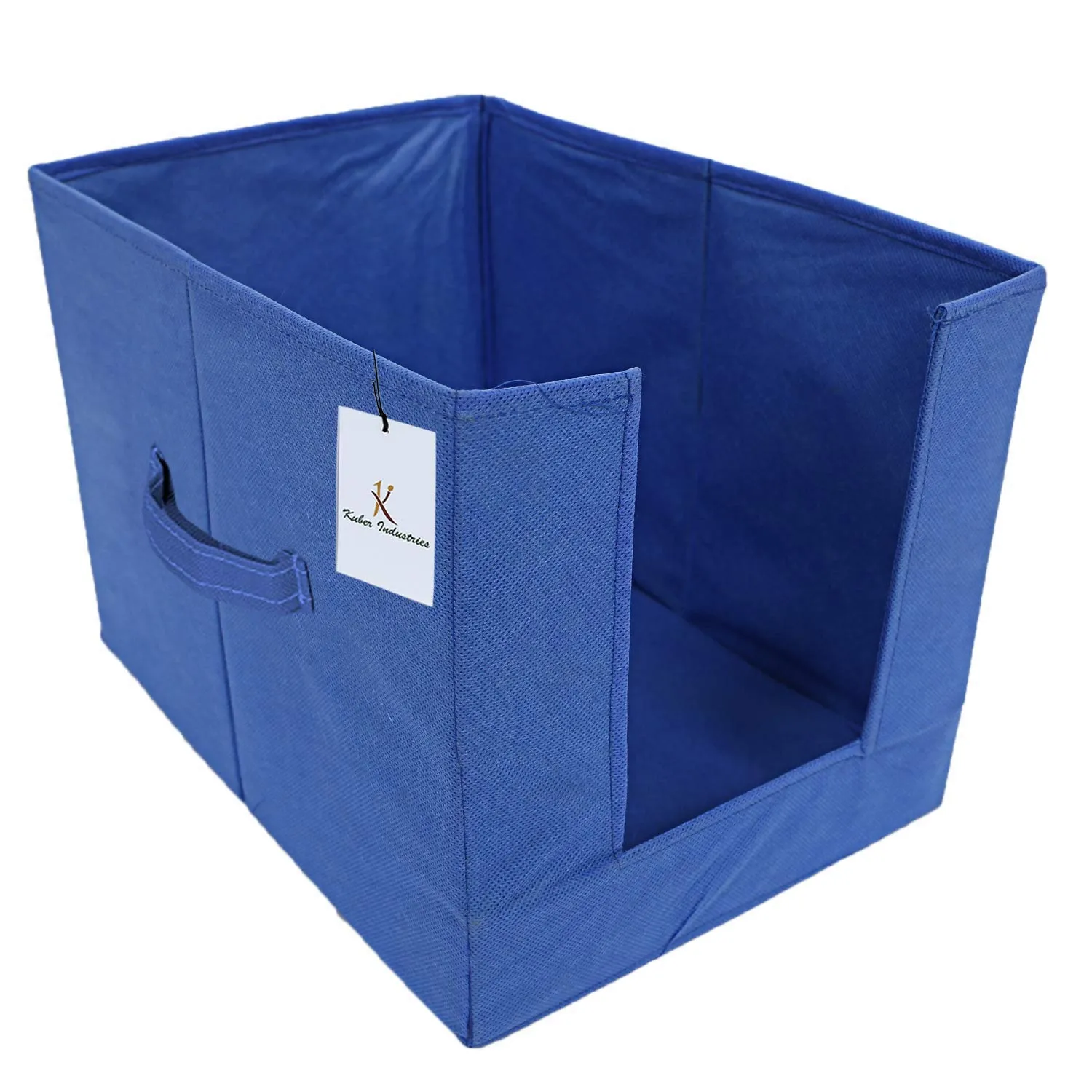 Kuber Industries 3 Pieces Non Woven Shirt Stacker/Shirt Organizer Wardrobe Organizer (Blue)-KUBMART2880