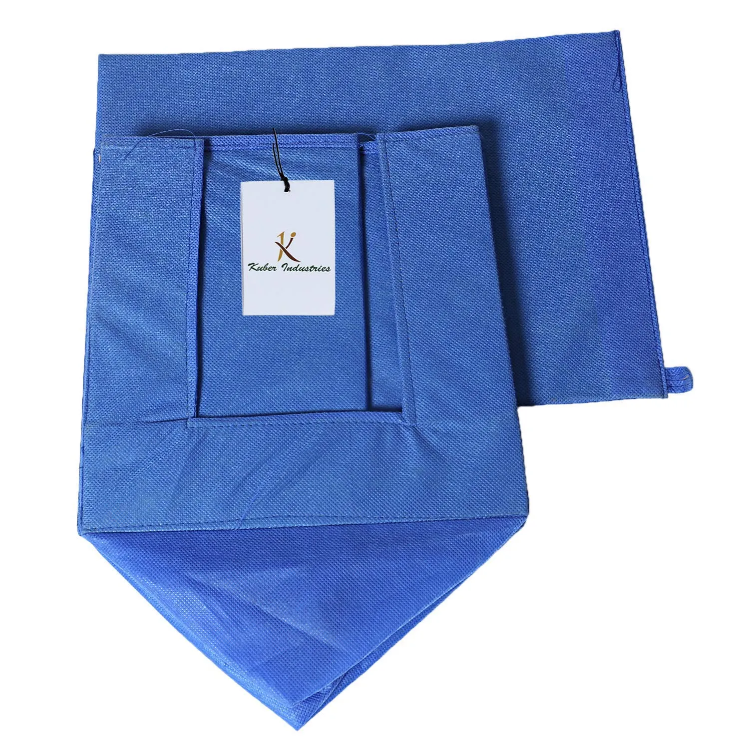 Kuber Industries 3 Pieces Non Woven Shirt Stacker/Shirt Organizer Wardrobe Organizer (Blue)-KUBMART2880