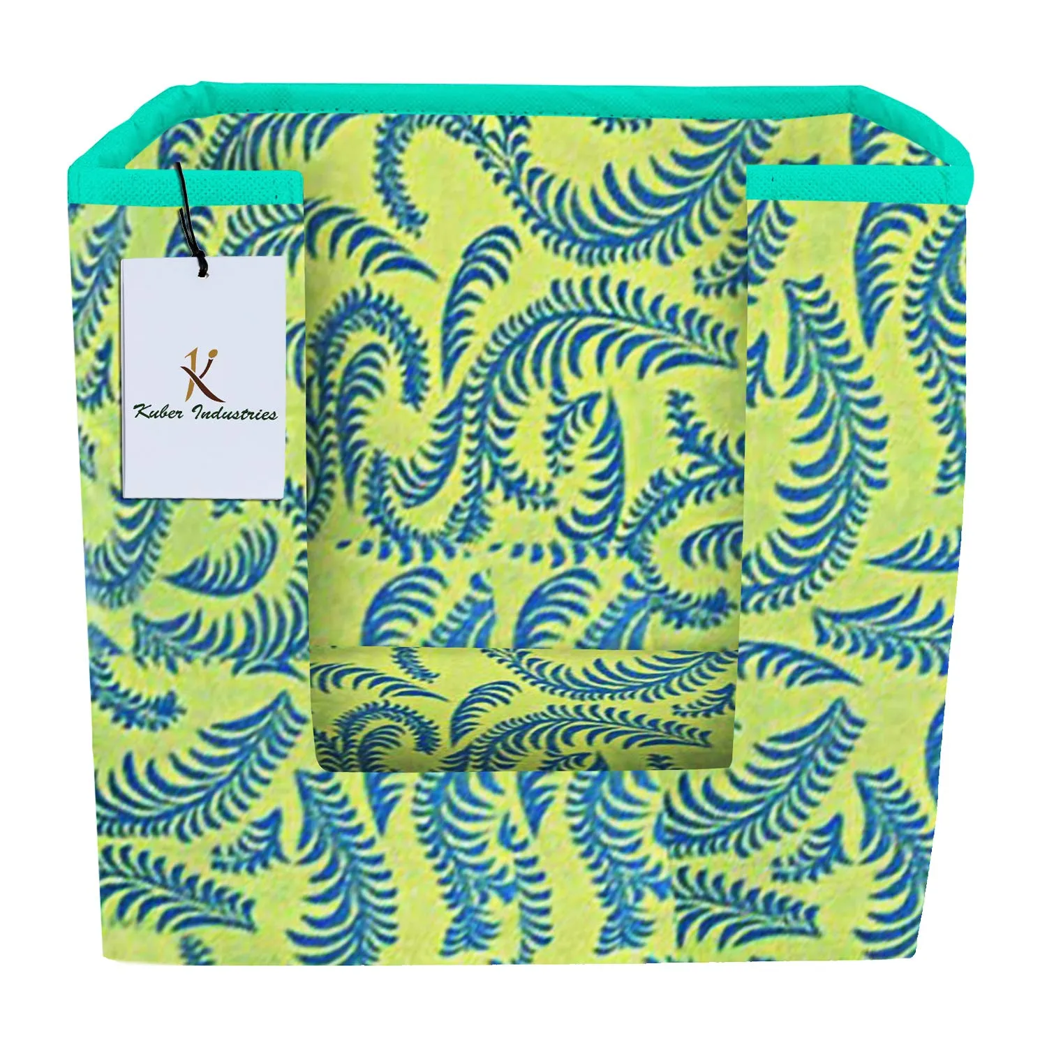 Kuber Industries Metallic Printed 4 Piece Non Woven Shirt Stacker Wardrobe Organizer Set, (Green & Red) - CTKTC34940