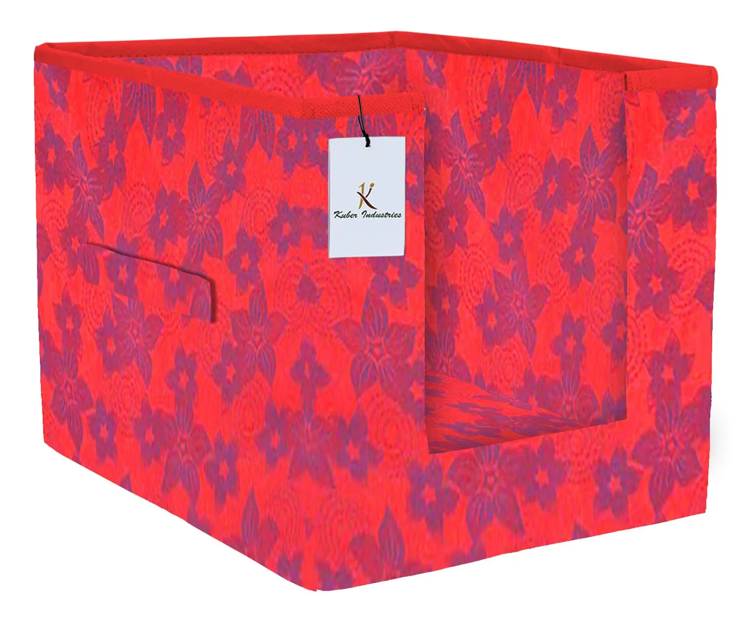Kuber Industries Metallic Printed 4 Piece Non Woven Shirt Stacker Wardrobe Organizer Set, (Green & Red) - CTKTC34940