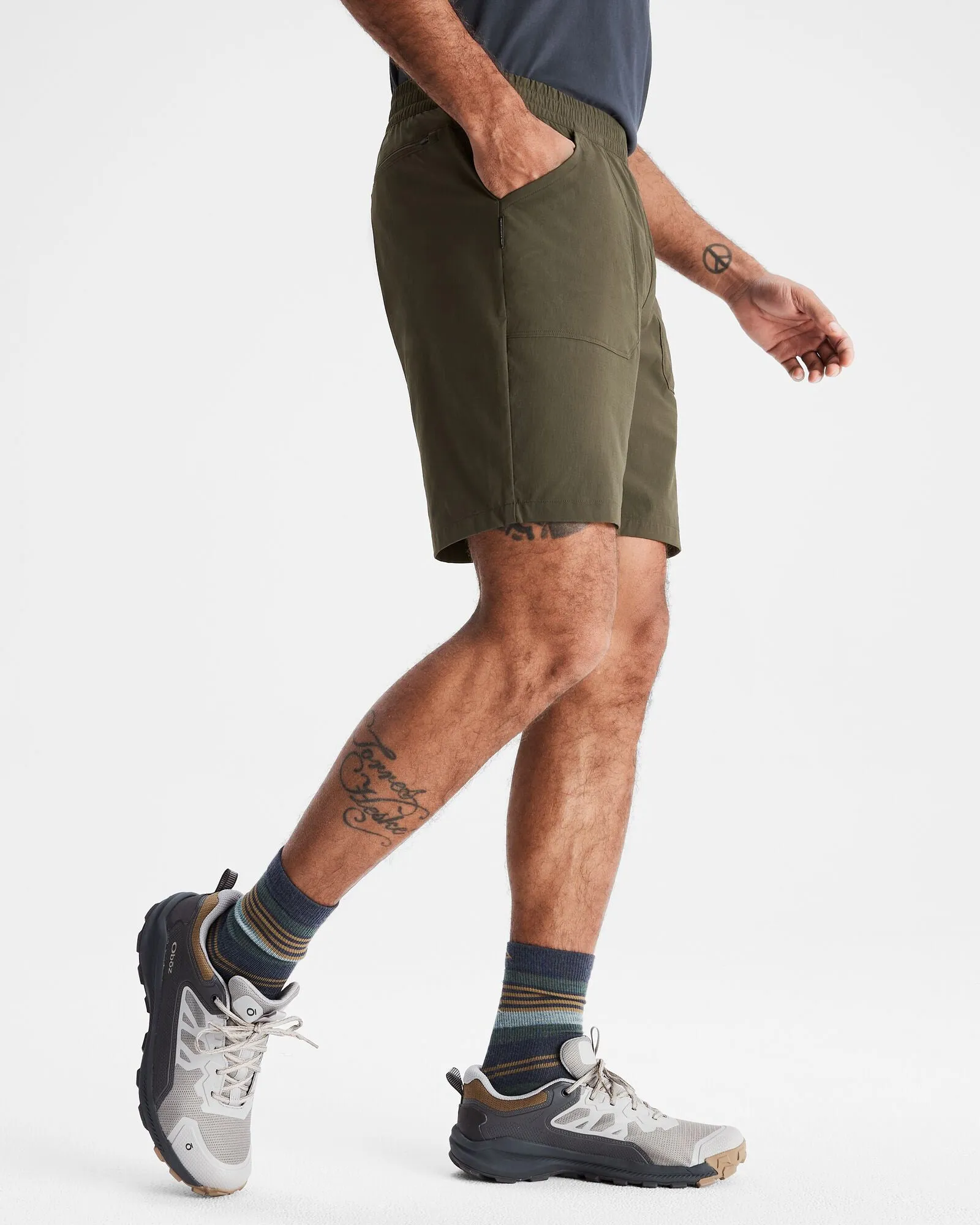 Men's Miro Pull On 8" Shorts - Dark Moss