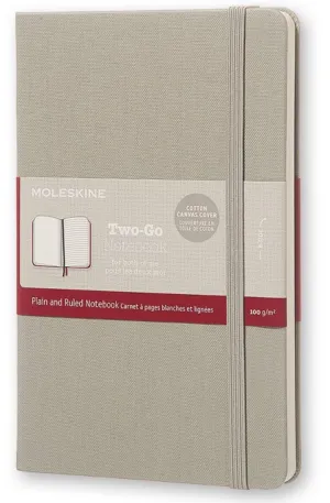 Moleskine TWO-GO Notebook Hard Cover Grey