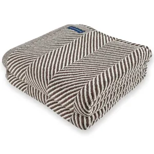 Monhegan Cotton Throw Without Fringe - Sable