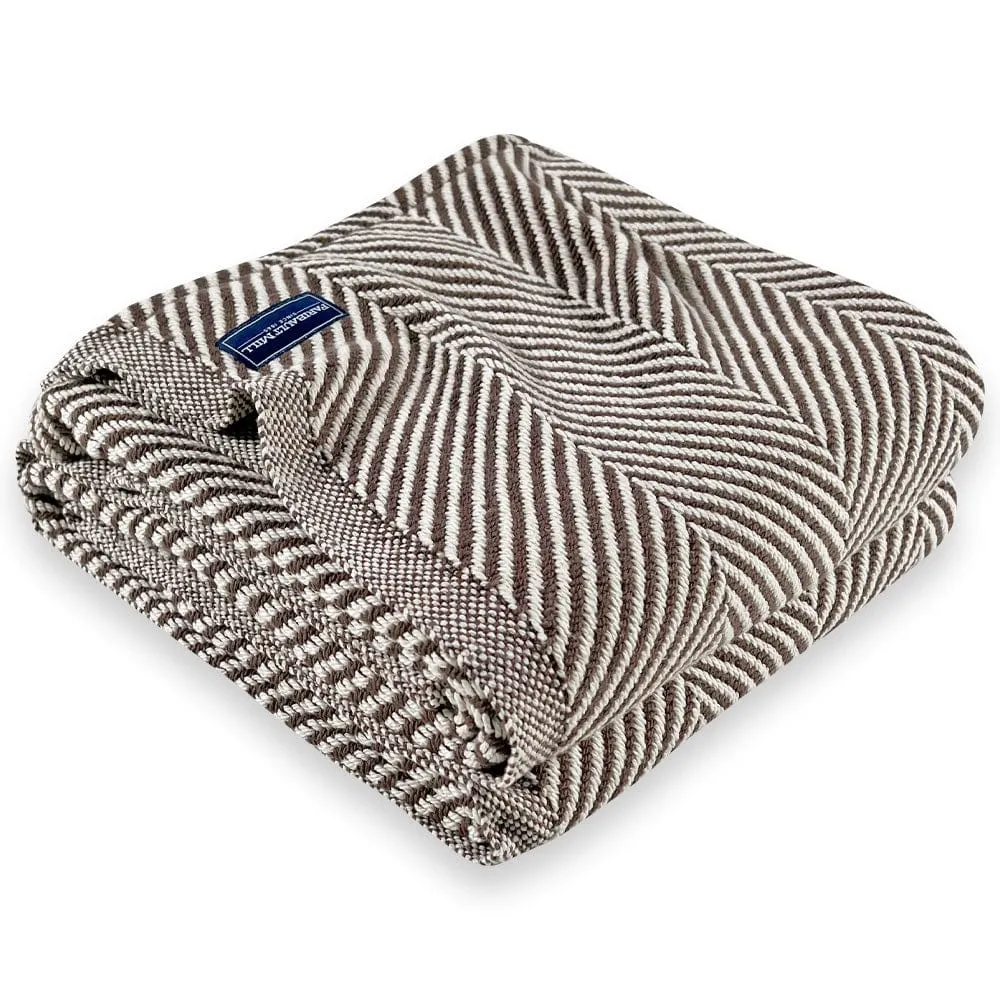 Monhegan Cotton Throw Without Fringe - Sable