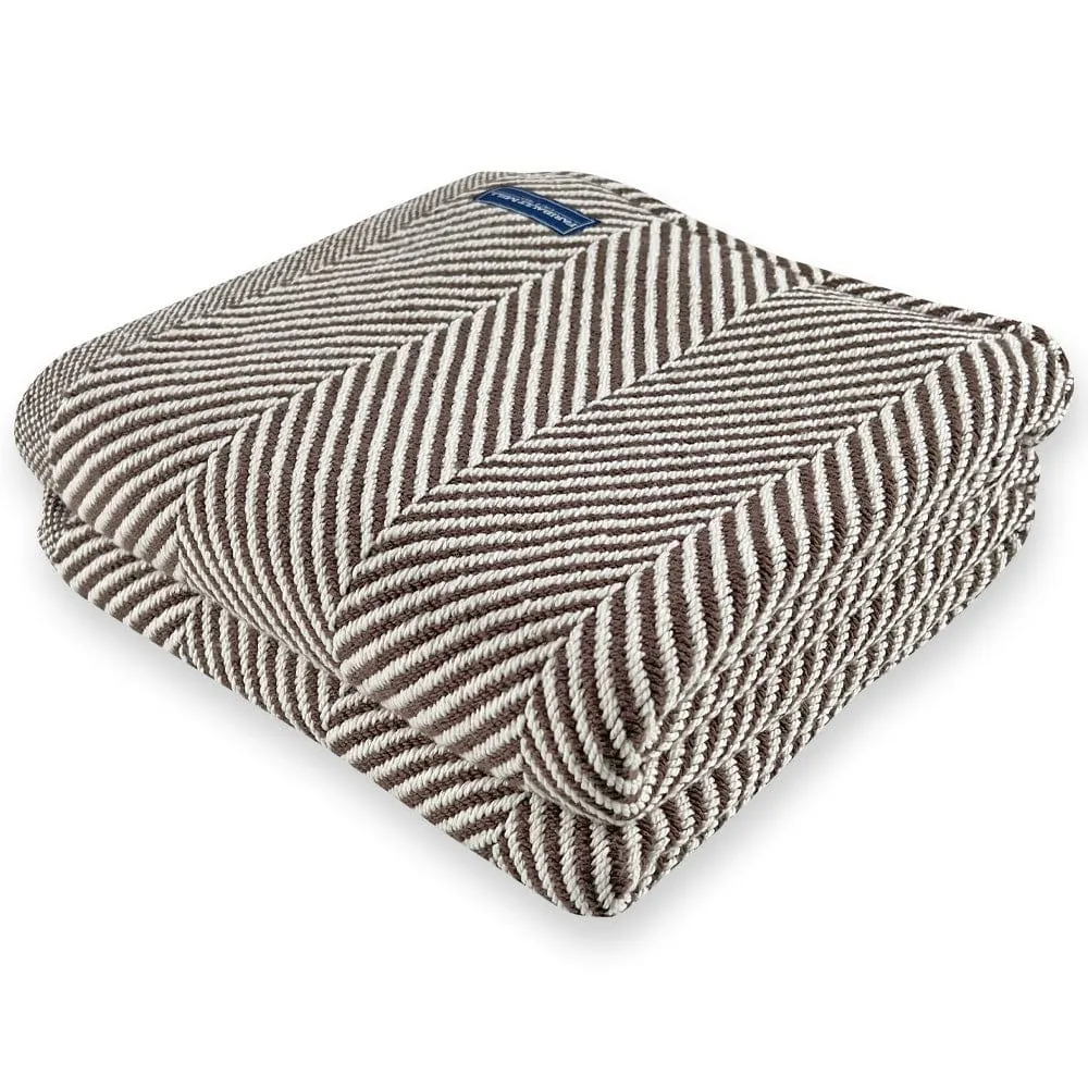 Monhegan Cotton Throw Without Fringe - Sable