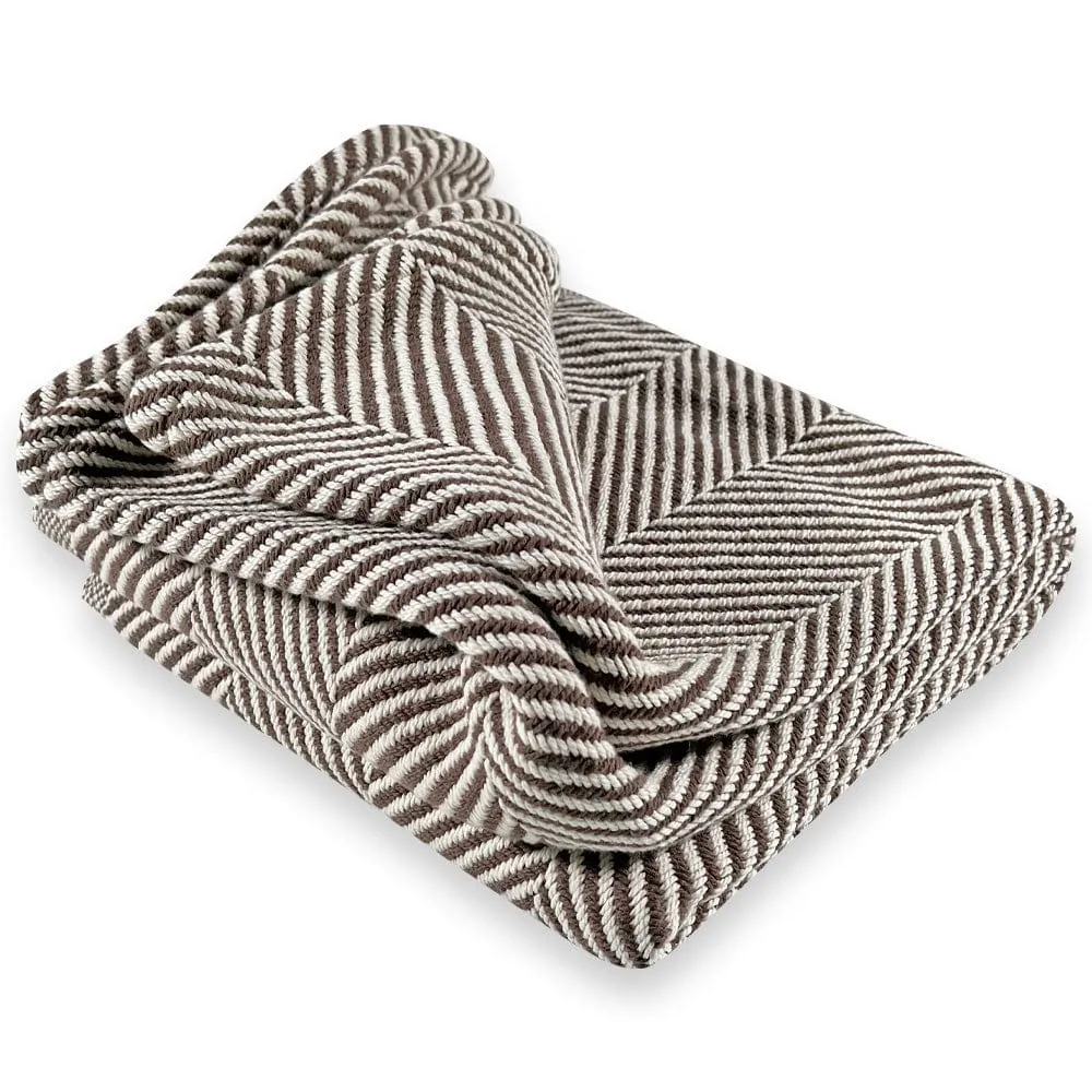 Monhegan Cotton Throw Without Fringe - Sable